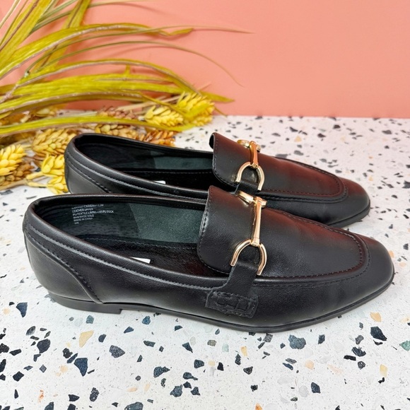 NEW Steve Madden Carrine Black Horsebit Women’s Leather Slip On Loafers Sz 7.5 - Picture 4 of 10